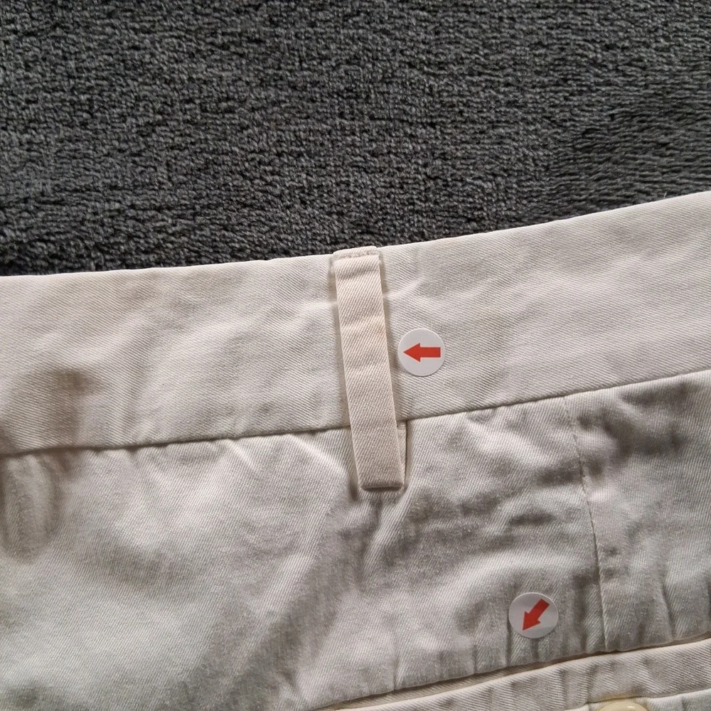 Ralph Lauren Purple Label Trousers Mens 40 White Cotton Made in Italy Wide Leg